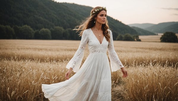 Robes bohème chic blanches : l'élégance à la portée de toutes.